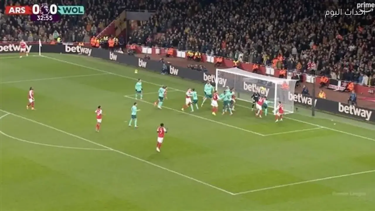 نتيجة وأهداف الشوط الأول لمباراة آرسنال وولفرهامبتون تبرز تفوق الجانرز في اللقاء